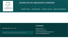 Tablet Screenshot of cardona-abogados.es
